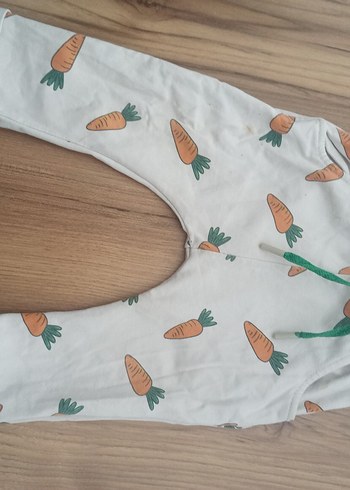 Beyaz Baskılı Erkek Çocuk Loose Fit Pantolon - Görsel 2