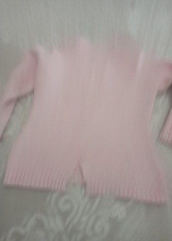 Kız Çocuk Pembe Örgü Triko Kazak - Görsel 2