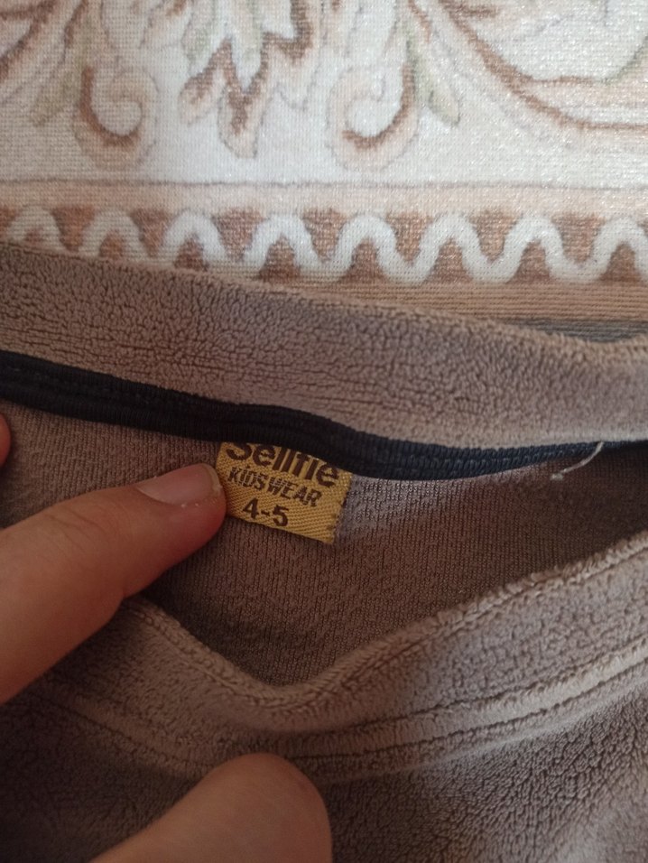 Kız Bebek Kahverengi Nakışlı Uzun Kollu Takım - Görsel 2