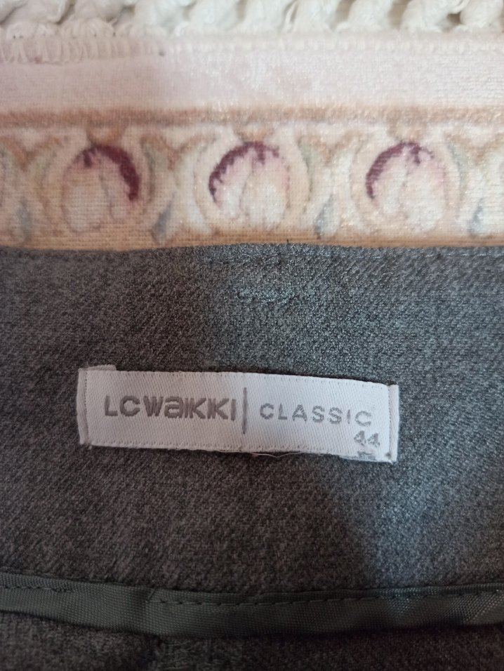 Gri Kadın Ofis Kumaş Pantolon - Görsel 2