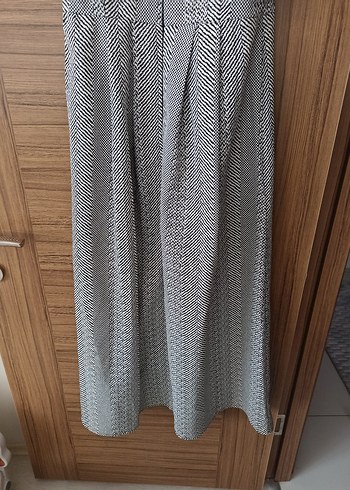 Gri Düğmeli Bohem Kadın Uzun Elbise - Görsel 6