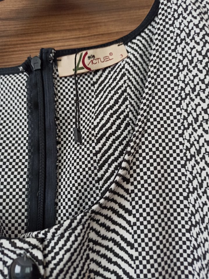 Gri Düğmeli Bohem Kadın Uzun Elbise - Görsel 4