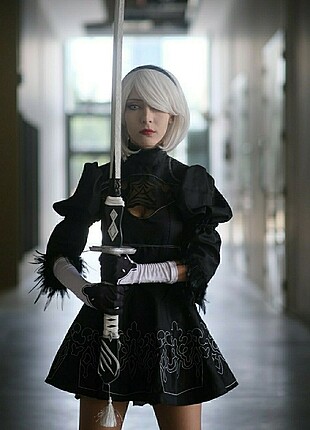 Nier Automata 2B kostum+ peruk