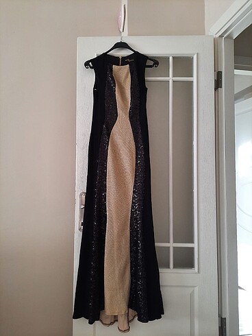 38 Beden siyah Renk Abiye uzun elbise