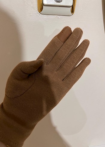 Boncuklu Kahverengi Bohem Kadın Eldiveni - Görsel 2