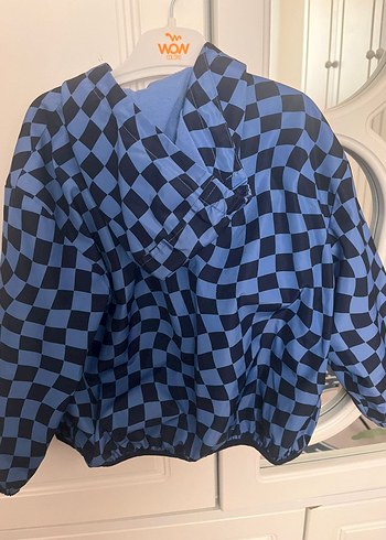 Erkek Çocuk Mavi Kareli yağmurluk - Görsel 2