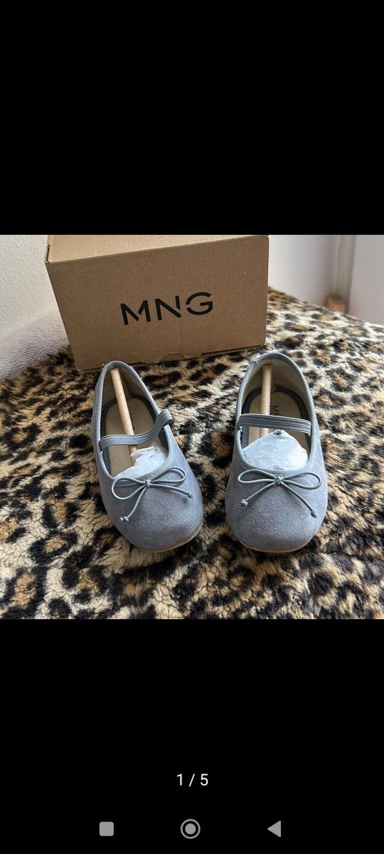 Gri Süet Kız Bebek Babet Ayakkabı - Görsel 5