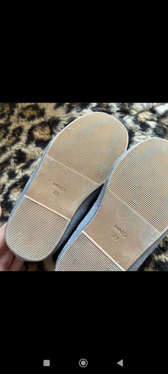 Gri Süet Kız Bebek Babet Ayakkabı - Görsel 3