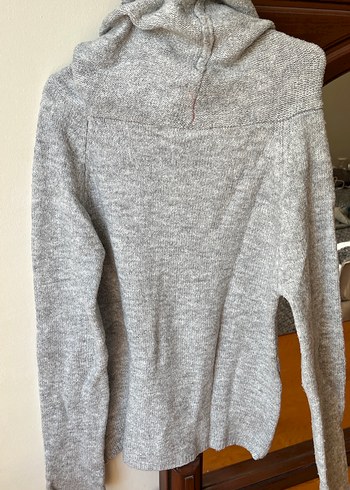 Gri Balıkçı Yaka Örgü Kadın Kazak - Görsel 4