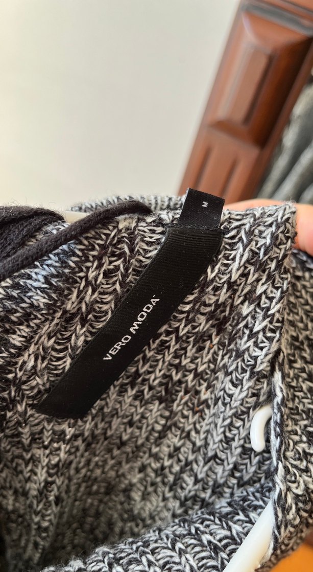 Gri Örgü Kadın Triko Kazak - Görsel 4