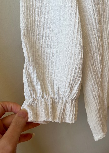 Dantel Detaylı Beyaz Bohem Kadın Bluz - Görsel 5