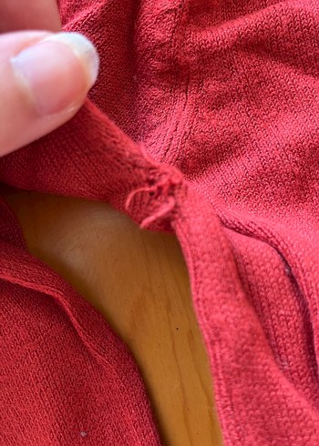 Kırmızı Düğmeli Boğazlı Kadın Kazak - Görsel 5