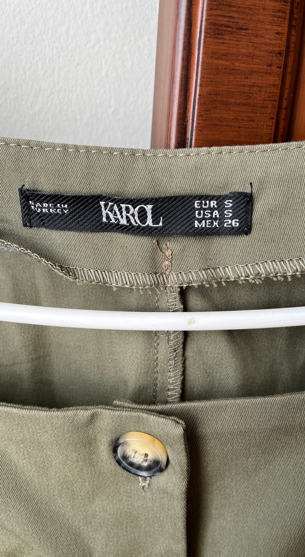 Düğmeli Kadın Keten Ceket - Görsel 3