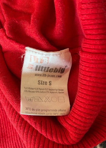 Kırmızı Boğazlı Kadın Kazak - Görsel 6