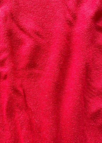 Kırmızı Boğazlı Kadın Kazak - Görsel 2