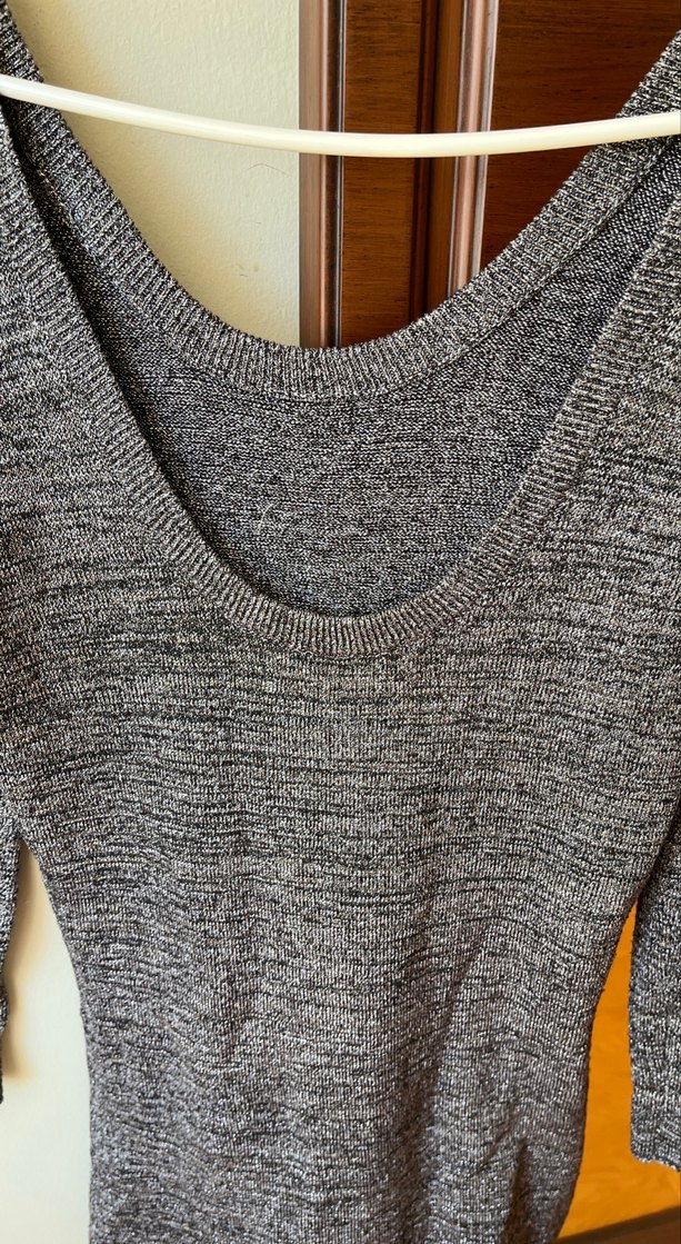 Gri Kadın Triko Midi Elbise - Görsel 5