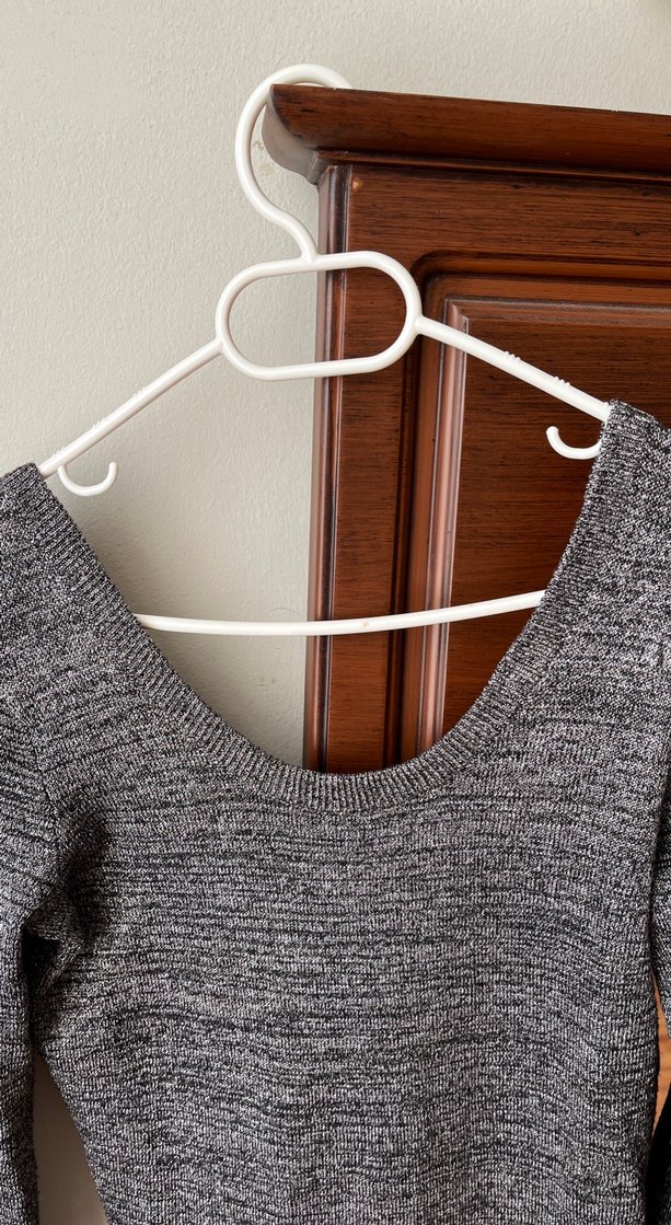 Gri Kadın Triko Midi Elbise - Görsel 3