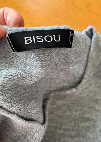 Gri V Yaka Örgü Kadın Kazak - Görsel 3