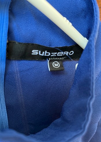 Mavi Kolsuz Yüksek Yaka Bluz - Görsel 3