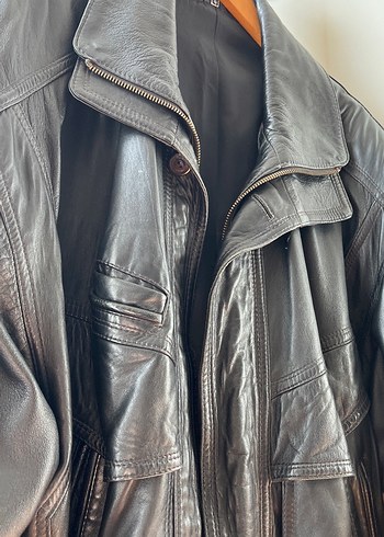 Kadın Siyah Deri Biker Ceket - Görsel 2