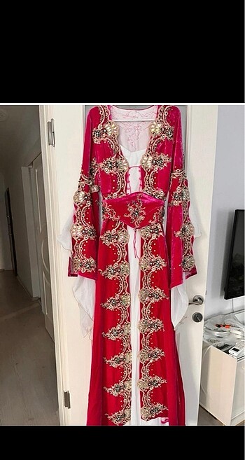 40 Beden pembe Renk Kaftan
