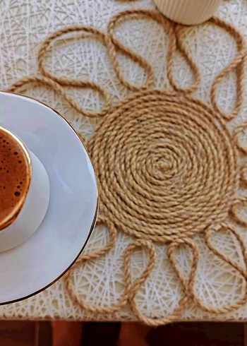 Beyaz Bohem hasır supla