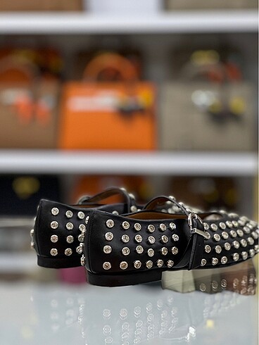 39 Beden siyah Renk Alaïa strass lambskin ballet flats