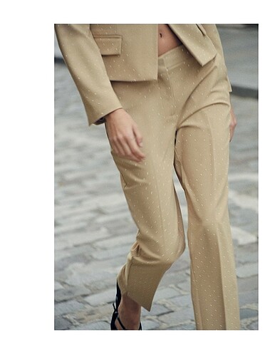 Zara Zara Taşlı Blazer Takım