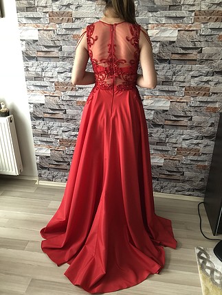 Seçil Kırmızı Kınalık, Nişanlık 34-36 beden uyumlu elbise