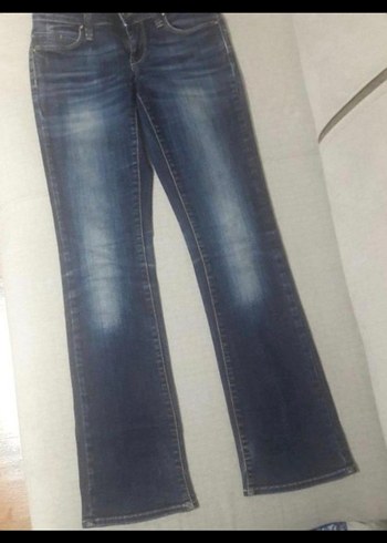 Loft Koyu Mavi Yikamali Dar Paca Jean
