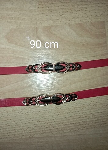Gold aksesuarli 3 lu kemer 