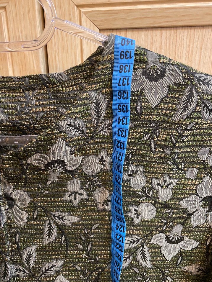 Vintage desenli uzun özel dikim pardesü - Görsel 3