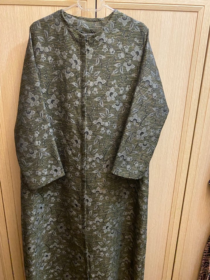Vintage desenli uzun özel dikim pardesü - Görsel 2