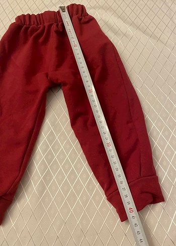 Bordo Rahat Kesim Kız Eşofman Altı - Görsel 2