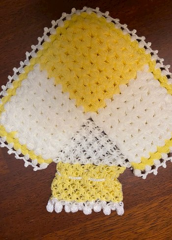 Sarı El Örgüsü Banyo Süngeri - Görsel 2