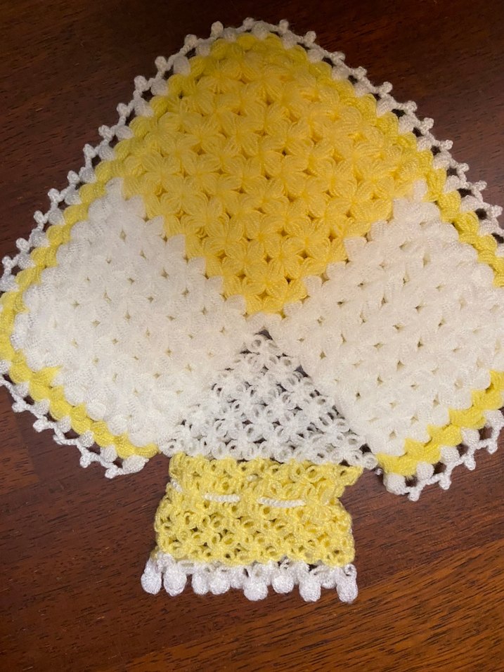 Sarı El Örgüsü Banyo Süngeri - Görsel 2