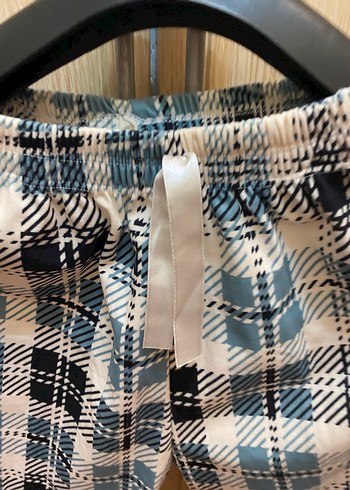 Gri Kareli Rahat Kumaş Kadın Pantolon - Görsel 2