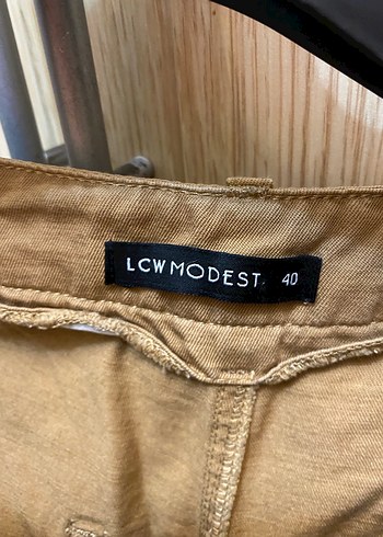 Bej Kadın Keten Rahat Kesim Pantolon - Görsel 2