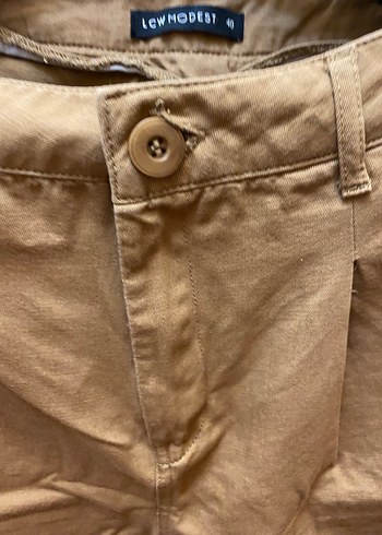 Bej Kadın Keten Rahat Kesim Pantolon - Görsel 4