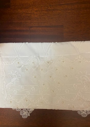 Geleneksel Nakışlı Beyaz dantelli havlu - Görsel 4