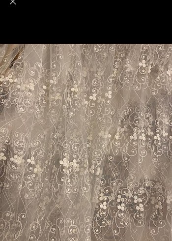 Nakışlı Beyaz Bohem Perde iki parça - Görsel 3