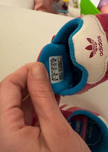 Kız Çocuk Renkli Pembe Cırtlı Spor Ayakkabı - Görsel 3