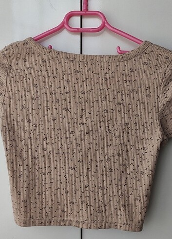 s Beden ten rengi Renk Trendyolmilla desenli Crop bluz