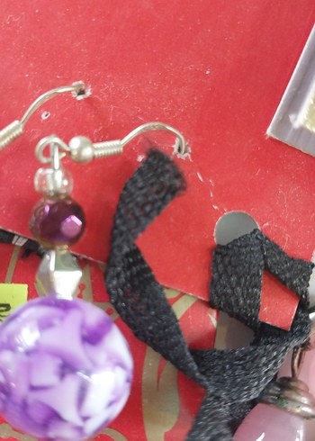 Renkli Mini Boncuklu Küpeler - Görsel 6