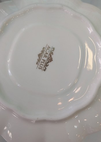 Roma Rakamlı Beyaz Fincan ve Tabak Seti - Görsel 3