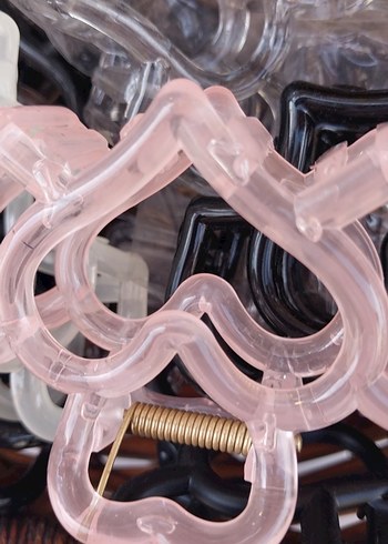 Zincir Detaylı Renkli Cam Saç Tokası - Görsel 4