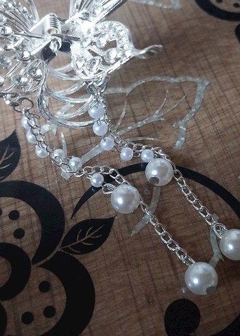 Zincir Detaylı Metal Kelebek Toka - Görsel 3