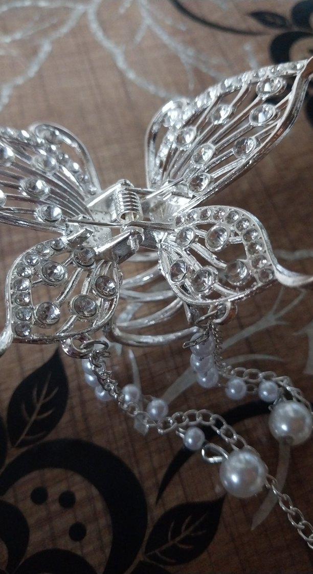 Zincir Detaylı Metal Kelebek Toka - Görsel 4