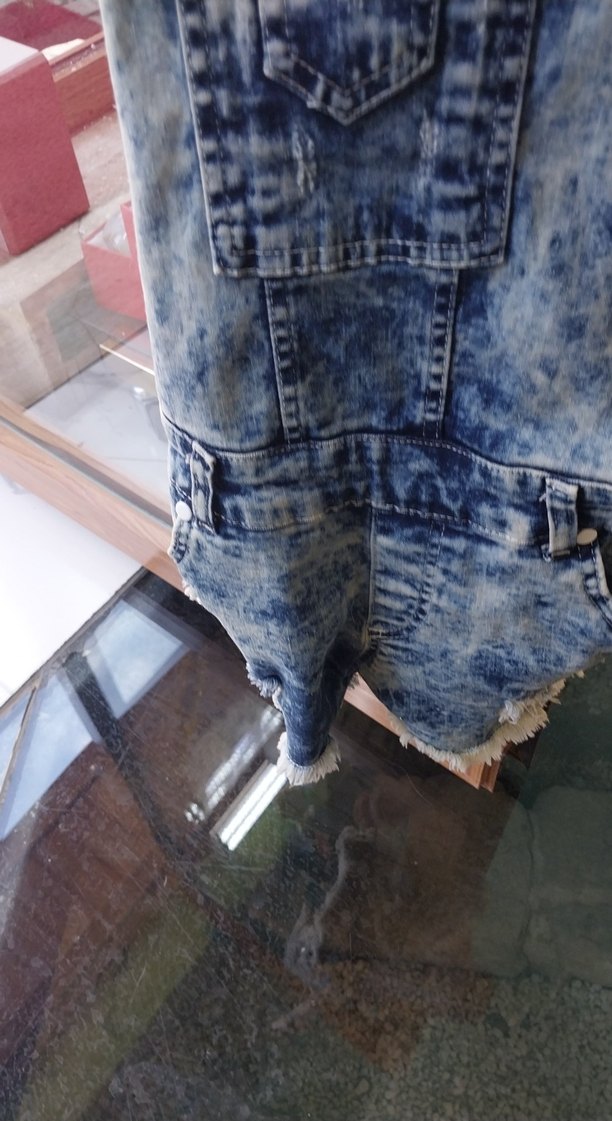 Kızlar için bağcıklı kot tulum - Görsel 3