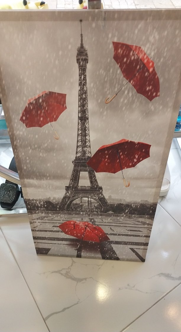 Baskılı Paris Kulesi Desenli Kadın Şemsiye - Görsel 2